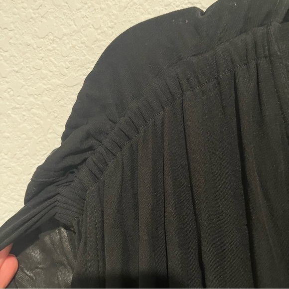 A.L.C. Luna Dress in Black Ruched Pleated Crepe Mini Size Small - Picture 7 of 13